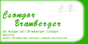 csongor bramberger business card